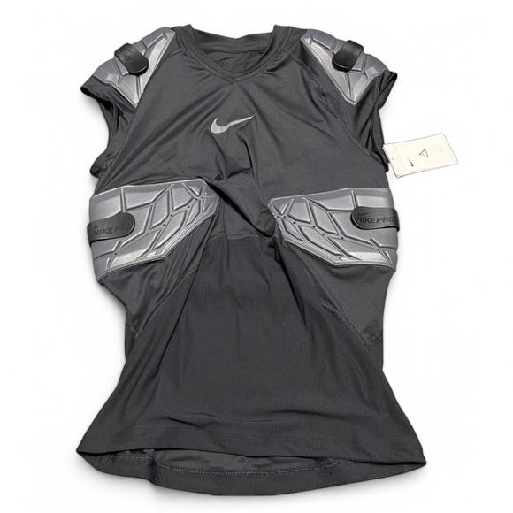 Size 3XL Nike Pro Combat HyperStrong 4 Pad Compression Football Shirt AQ0759-010 - Picture 4 of 12